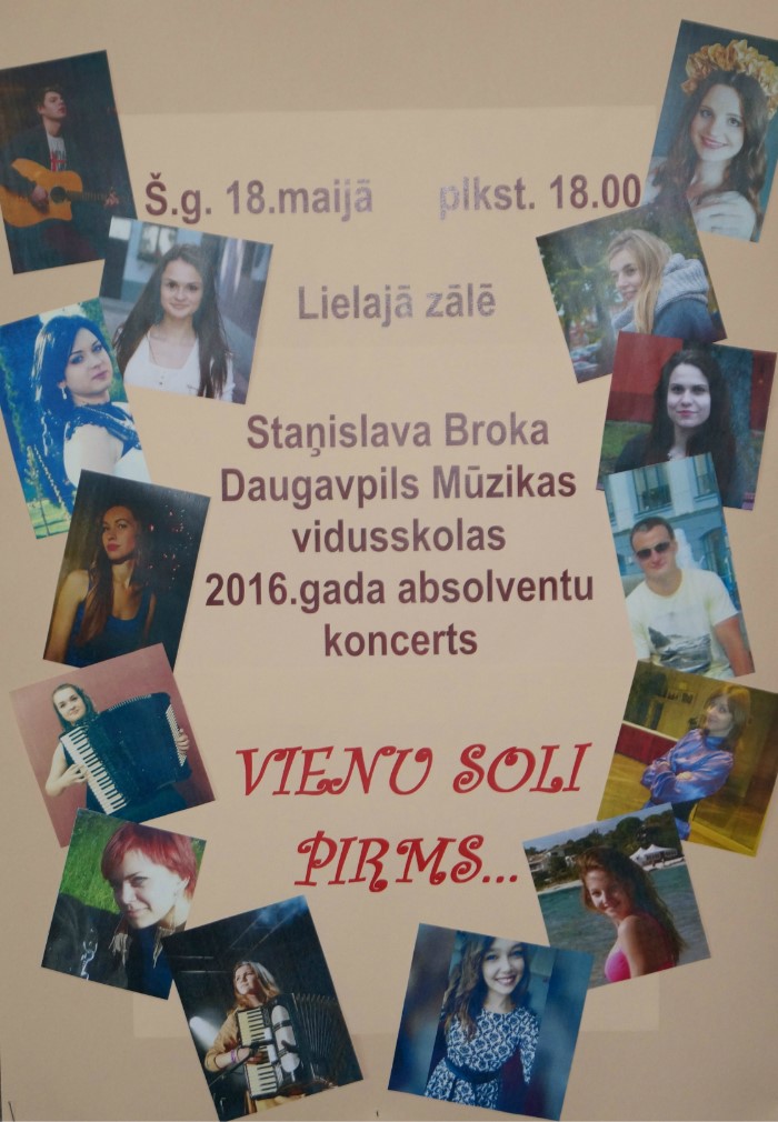 koncerta VIENU SOLI PIRMS… afiša 